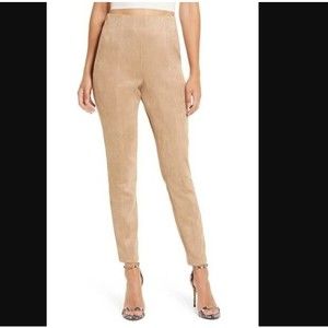 Blank NYC Faux Suede Skinny Leggings With Zippers Size 26 NWT